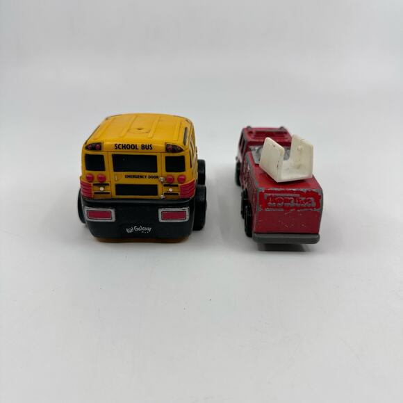 VTG Tonka Car Set 5 Pieces Vehicles - Kid Galaxy School Bus, Fire Truck, & Cars - Picture 3 of 5